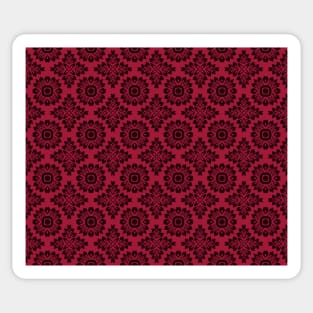 Flower ornament baroque 21102020 dark red Sticker